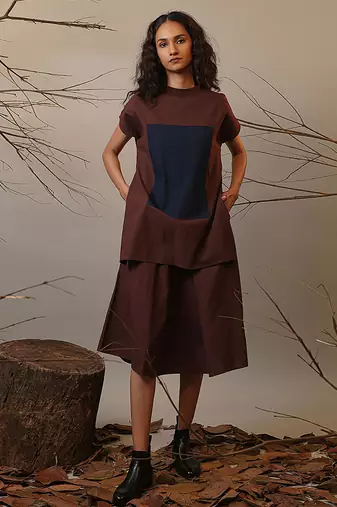 Blue cotton dress