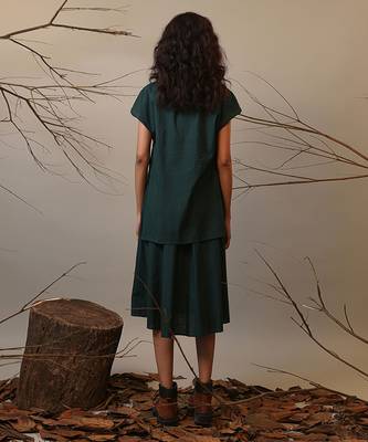 Green cotton dress 2
