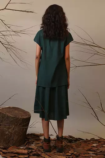 Green cotton dress