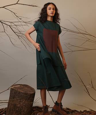 Green cotton dress 3