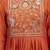 Orange Art Silk Hand Work Embroidery Anarkali Kurta Pant with Dupatta