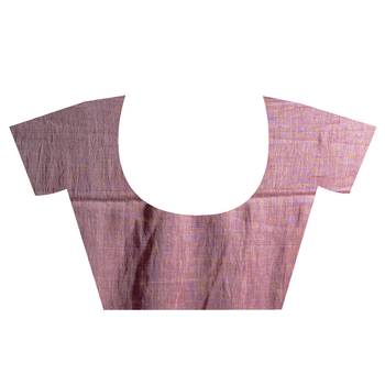 maroon dual shaded handloom cotton saree with border 4