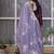 Purple star georgette with embroidery zari sequins-work suit set