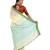 cappuccino handloom linen saree with green border pallu