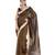 coffee brown handloom linen saree with tonal palla