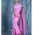 baby pink silk blend slub blended cotton saree with pink motifs