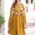 Stunning Mustard Sequins Silk Festival Wear Gown With Dupatta