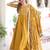 Stunning Mustard Sequins Silk Festival Wear Gown With Dupatta