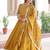 Stunning Mustard Sequins Silk Festival Wear Gown With Dupatta