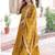 Stunning Mustard Sequins Silk Festival Wear Gown With Dupatta