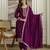 Trendmalls Purple Art Silk Embroidery With Sequence Work Kurta Pant with Dupatta For Women 