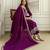 Trendmalls Purple Art Silk Embroidery With Sequence Work Kurta Pant with Dupatta For Women 