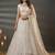  white diamond work net lehenga set choli with dupatta