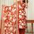 Beautiful jaipuri rust orange and white floral printed cotton kurta set with a matching dupatta and straight pants.