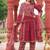 Beautiful jaipuri maroon a-line kurta set with a printed dupatta and pants