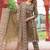 Beautiful jaipuri olive green a-line kurta set with a printed dupatta and pants