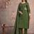 Beautiful jaipuri a green embroidered kurta suit set with a matching dupatta and trousers.