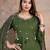 Beautiful jaipuri a green embroidered kurta suit set with a matching dupatta and trousers.