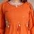 Beautiful jaipuri a orange embroidered kurta suit set with a matching dupatta and trousers.