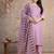 Beautiful jaipuri a lavender ethnic printed cotton kurta set with a dupatta.