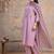 Beautiful jaipuri a lavender ethnic printed cotton kurta set with a dupatta.