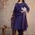 Beautiful jaipuri a purple ethnic printed cotton kurta set with a dupatta.