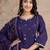 Beautiful jaipuri a purple ethnic printed cotton kurta set with a dupatta.