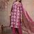 Beautiful jaipuri a magenta-colored women's ethnic wear kurta set with a geometric print.
