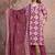 Beautiful jaipuri a magenta-colored women's ethnic wear kurta set with a geometric print.