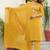 Beautiful jaipuri a mustard yellow-colored women's ethnic wear kurta set with a geometric print.