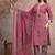 Beautiful jaipuri a mauve -colored women's ethnic wear kurta set with a geometric print.