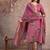Beautiful jaipuri a mauve -colored women's ethnic wear kurta set with a geometric print.
