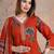Beautiful jaipuri a women's olive green cotton printed kurti set with a dupatta.