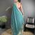 emerald blue vichitra silk blend bandhej bandhani with stone & sequence work saree