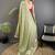 mehendi green vichitra silk blend bandhej bandhani with stone & sequence work saree