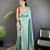sea green vichitra silk blend bandhej bandhani with stone & sequence work saree