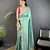 sea green vichitra silk blend bandhej bandhani with stone & sequence work saree