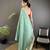 sea green vichitra silk blend bandhej bandhani with stone & sequence work saree