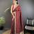 maroon vichitra silk blend bandhej bandhani with stone & sequence work saree