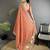 peach vichitra silk blend bandhej bandhani with stone & sequence work saree