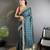 navy blue vichitra silk blend bandhej bandhani with stone & sequence work saree