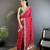 hot pink vichitra silk blend bandhej bandhani with stone & sequence work saree