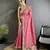 dusty pink vichitra silk blend bandhej bandhani with stone & sequence work saree