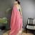 dusty pink vichitra silk blend bandhej bandhani with stone & sequence work saree