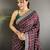 wine vichitra silk blend bandhej bandhani with stone & sequence work saree