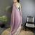 lavender vichitra silk blend bandhej bandhani with stone & sequence work saree