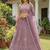 pink dori embroidered net lehenga set choli with dupatta