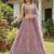 pink dori embroidered net lehenga set choli with dupatta