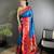 royal blue soft silk blend banarasi zari woven butti weaving saree