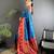 royal blue soft silk blend banarasi zari woven butti weaving saree